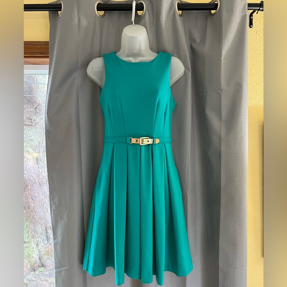 Jennifer Lopez Teal Business / Office Dress